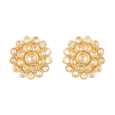 22ct Gold Polki Stud Earrings 22ct Gold Polki Stud Earrings