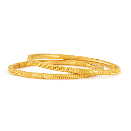 Jali Collection 22ct Gold Jali Bangles(33012,33013)