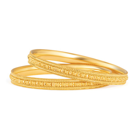 22ct Gold Textured Heritage Bangles (Pair) 22ct Gold Textured Heritage Bangles (Pair)