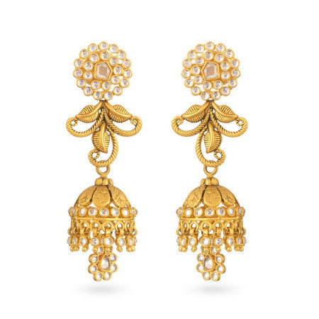 22 Carat Gold Indian Earrings(916)