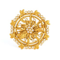 22ct Gold Ring mit synthetischen Polki Steinen