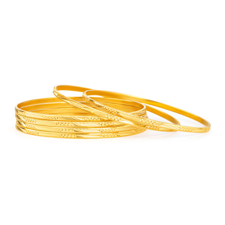 22ct Gold Daily Wear Bangles(Set of Six) 22ct Gold Daily Wear Bangles(Set of Six)