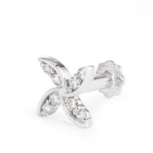 18ct White Gold Nose Pin