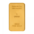 1 Gram Baird & Co. Made Fine Gold Bar 1 Gram Baird & Co. Made Fine Gold Bar