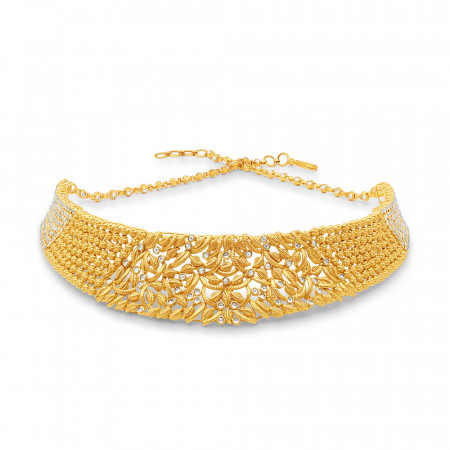 Antikes Polki-Braut-Halsband aus 22 Karat Gold Antikes Polki-Braut-Halsband aus 22 Karat Gold