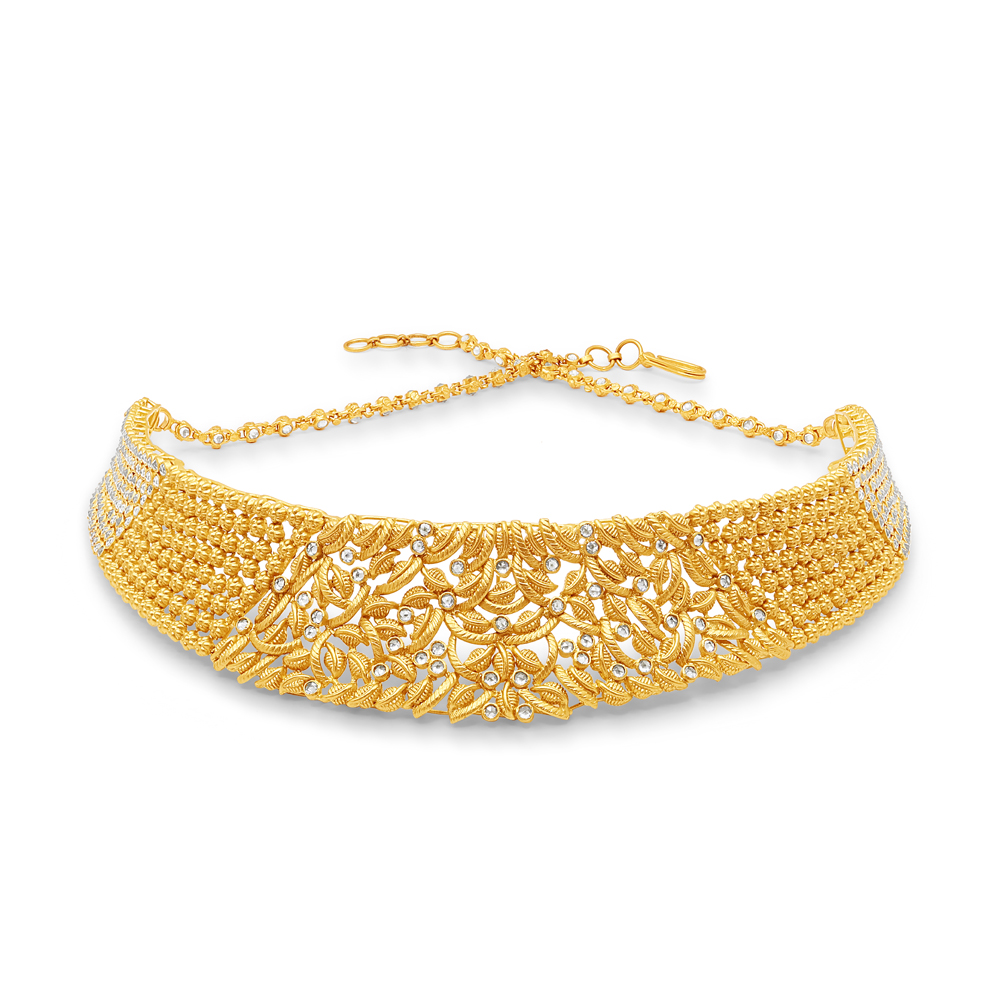 Antikes Polki-Braut-Halsband aus 22 Karat Gold Antikes Polki-Braut-Halsband aus 22 Karat Gold