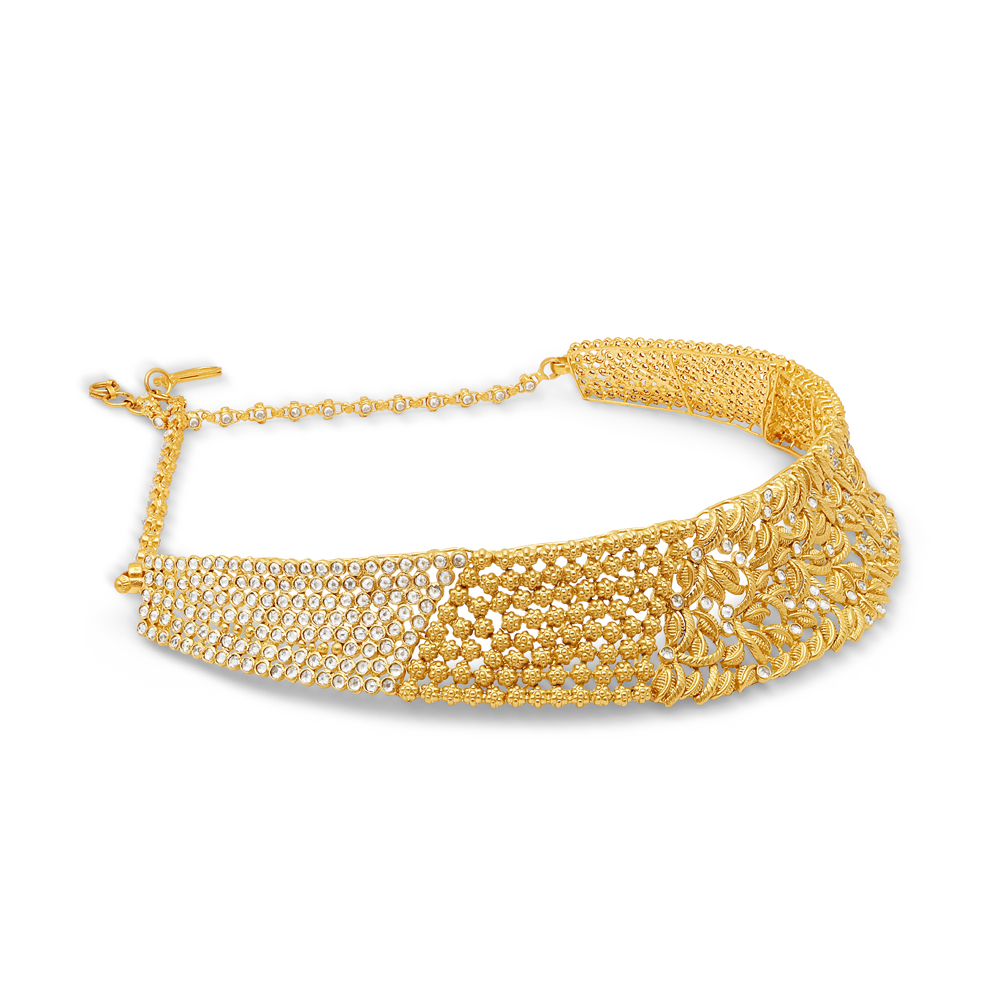 Antikes Polki-Braut-Halsband aus 22 Karat Gold Antikes Polki-Braut-Halsband aus 22 Karat Gold