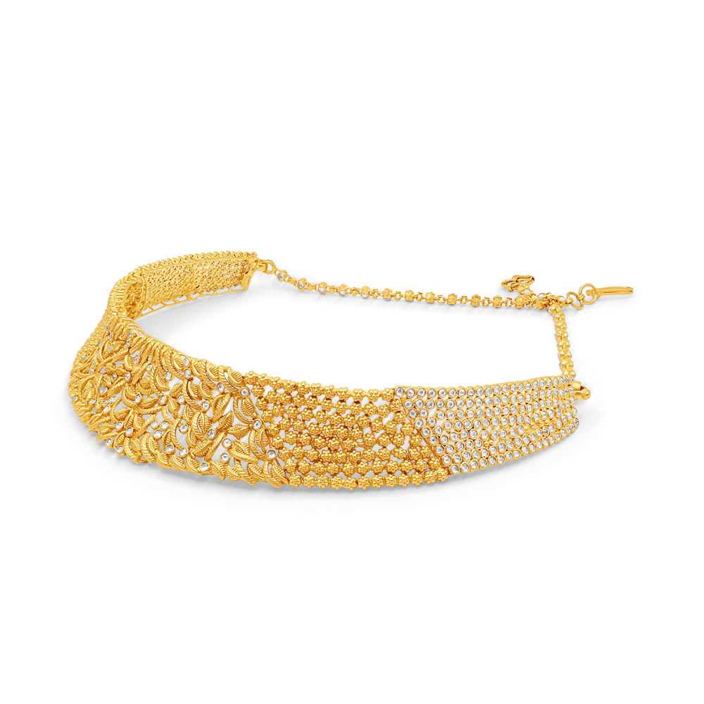 Antikes Polki-Braut-Halsband aus 22 Karat Gold Antikes Polki-Braut-Halsband aus 22 Karat Gold