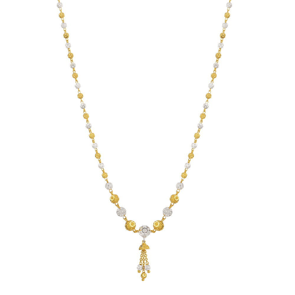 قلادة قلادة من الذهب عيار 22 قيراط بلمسة نهائية من الروديوم قلادة قلادة من الذهب عيار 22 قيراط بلمسة نهائية من الروديوم