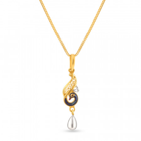 22ct Gold Peacock-Inspired Pendant 22ct Gold Peacock-Inspired Pendant