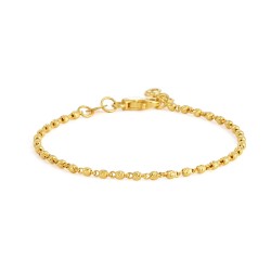 22ct Gold Beaded Chain Ladies Bracelet
