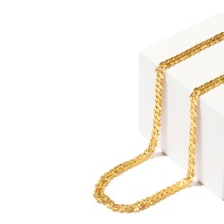 سلسلة كبح ذهبية عيار 22 قيراط في 20 بوصة سلسلة كبح ذهبية عيار 22 قيراط في 20 بوصة