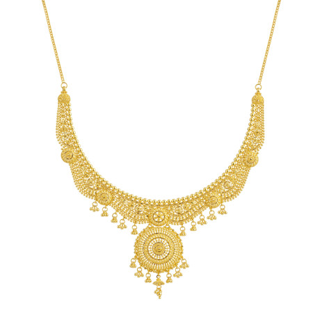 Jali 22ct Yellow Gold Filigree Bridal Necklace Jali 22ct Yellow Gold Filigree Bridal Necklace
