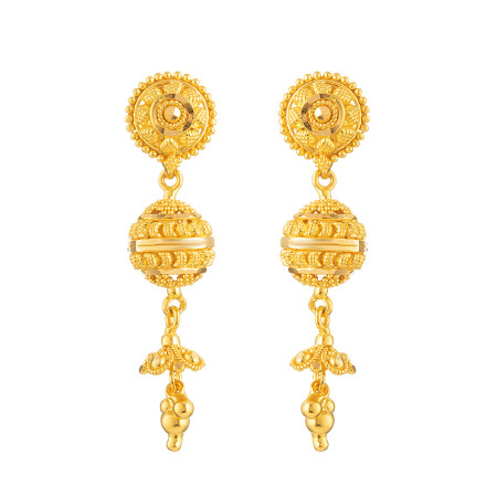 22 Carat Gold Filigree Earring 22 Carat Gold Filigree Earring