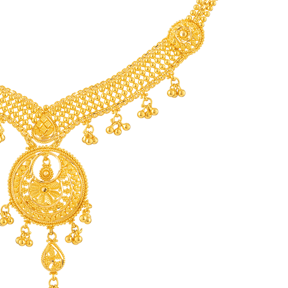 Filigrane Hochzeitskette aus 22 Karat Gelbgold Filigrane Hochzeitskette aus 22 Karat Gelbgold