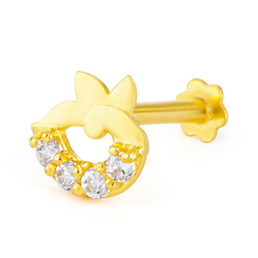 18ct Yellow Gold Indian Nose Pin