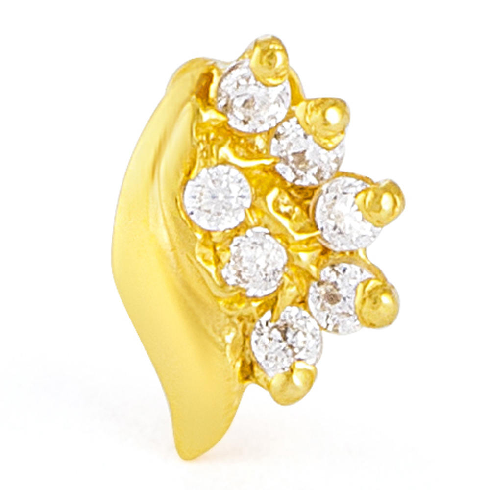 18ct Gelbgold Nasenpin