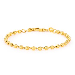 22ct Gold Ladies Bracelet with Heart Charm 5.9gm