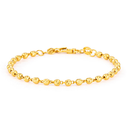 22ct Gold Ladies Bracelet with Heart Charm 5.9gm 22ct Gold Ladies Bracelet with Heart Charm 5.9gm