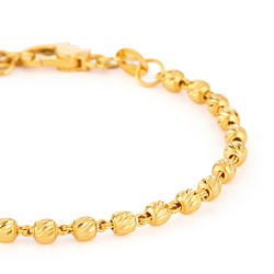 22ct Gold Ladies Bracelet with Heart Charm 5.9gm