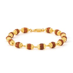 22 Ayar Altın Rudraksha Bileklik