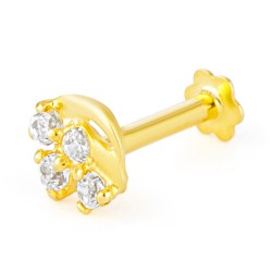 18ct Gelbgold Nose Pin UK