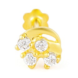18ct Gelbgold Nose Pin UK