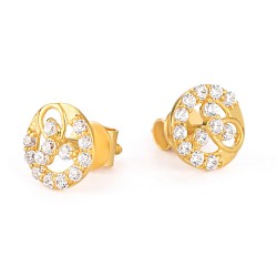 22 Ayar Altın Yuvarlak Saplama Küpe 22 Ayar Altın Yuvarlak Saplama Küpe