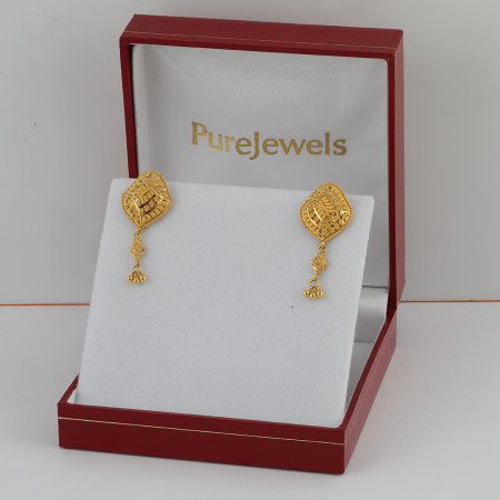 Jali Collection 22ct Gold Earring