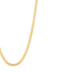 22 Ayar Altın İki Ton Boncuklu Zincir Kolye | 22 İnç