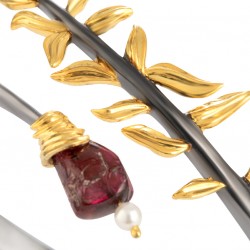 سوار أرتيميسيا من الفضة الإسترليني مع العقيق سوار أرتيميسيا من الفضة الإسترليني مع العقيق