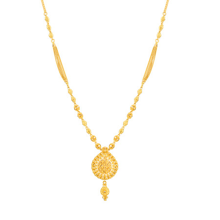 Regal Teardrop Pendant Necklace in 22ct Gold Regal Teardrop Pendant Necklace in 22ct Gold