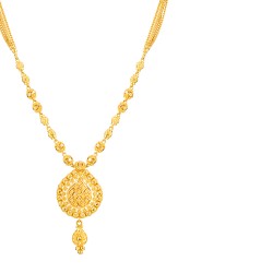 Regal Teardrop Anhänger Halskette in 22 Karat Gold