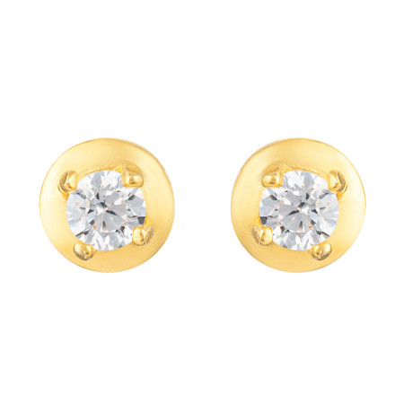 22ct Gold Round Stud Earring