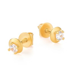 22 Ayar Altın Yuvarlak Saplama Küpe 22 Ayar Altın Yuvarlak Saplama Küpe