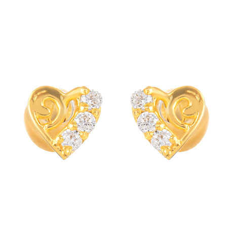 22ct Gold Heart Shaped Earring 22ct Gold Heart Shaped Earring