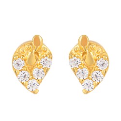 22 Ayar Altın Paisley CZ Saplama Küpe 22 Ayar Altın Paisley CZ Saplama Küpe