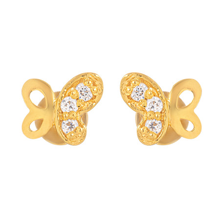 22ct Gold Butterfly Stud Earring 22ct Gold Butterfly Stud Earring