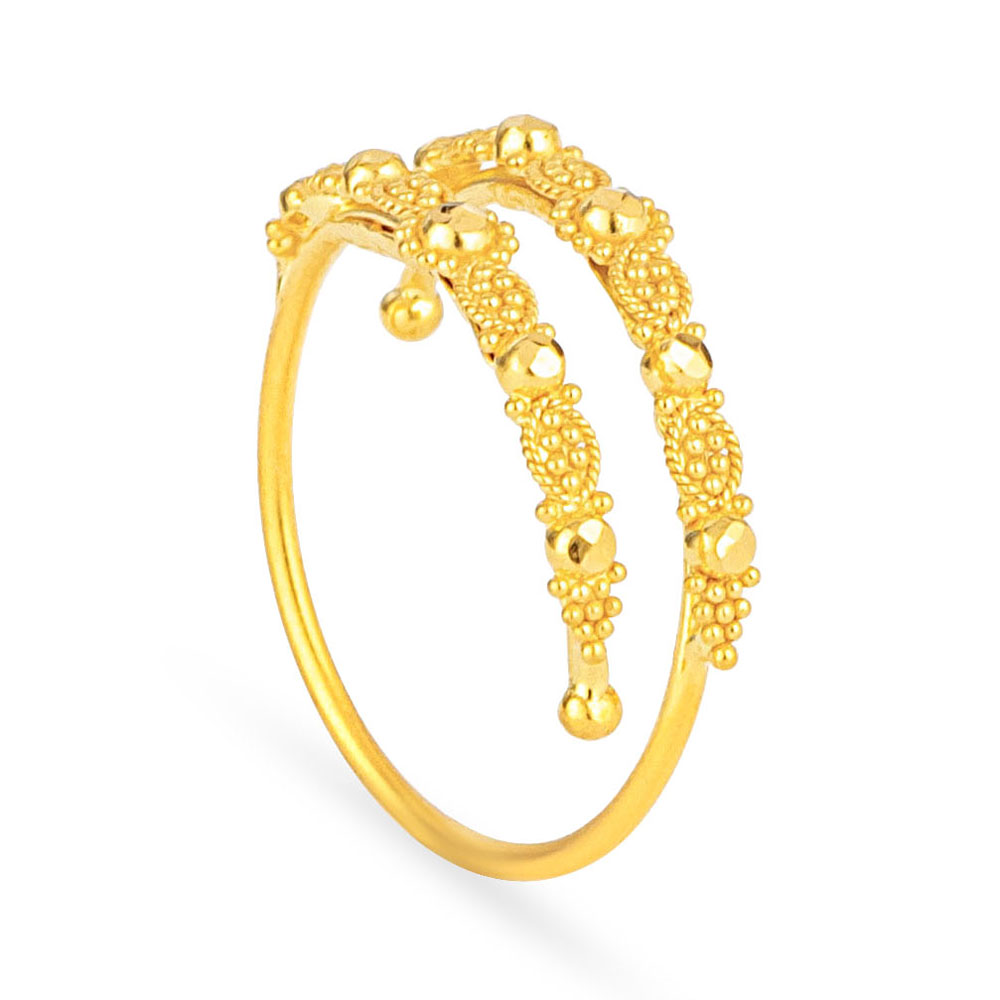 22 Karat Gold Spiralförmiger Filigranring 22 Karat Gold Spiralförmiger Filigranring