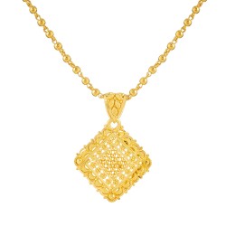22ct Gold Jali Lattice Frame Pendant