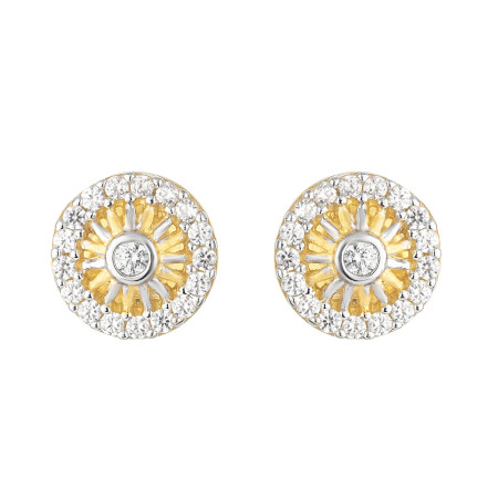 22ct Gold Sunburst Stud Earrings with CZ 22ct Gold Sunburst Stud Earrings with CZ