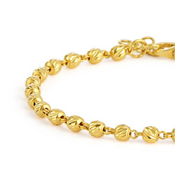 22 Karat Gold Damenarmband mit Perlen