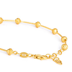 22 Karat Gold Damenarmband mit Perlenverzierung