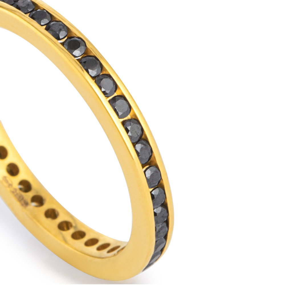 22 Ayar Altın CZ Bant Yüzük 22 Ayar Altın CZ Bant Yüzük