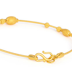 22 ayar altın bilezik – Boncuklu şık zincir 22 ayar altın bilezik – Boncuklu şık zincir