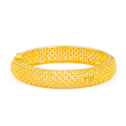 Vidalı Geçmeli Telkari 22 Ayar Altın Kada - 2,4 Beden Vidalı Geçmeli Telkari 22 Ayar Altın Kada - 2,4 Beden