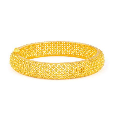 Filigree 22ct Gold Kada with Screw Fitting – Size 2.4