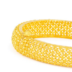 Vidalı Geçmeli Telkari 22 Ayar Altın Kada - 2,4 Beden Vidalı Geçmeli Telkari 22 Ayar Altın Kada - 2,4 Beden