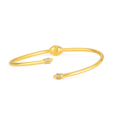 22ct Gold Sparkle Open Bangle with Rhodium Finish 22ct Gold Sparkle Open Bangle with Rhodium Finish