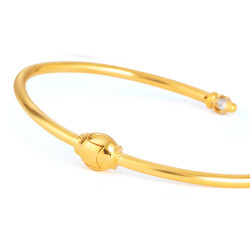 Rodyum Kaplamalı 22 Ayar Altın Işıltılı Açık Bileklik Rodyum Kaplamalı 22 Ayar Altın Işıltılı Açık Bileklik